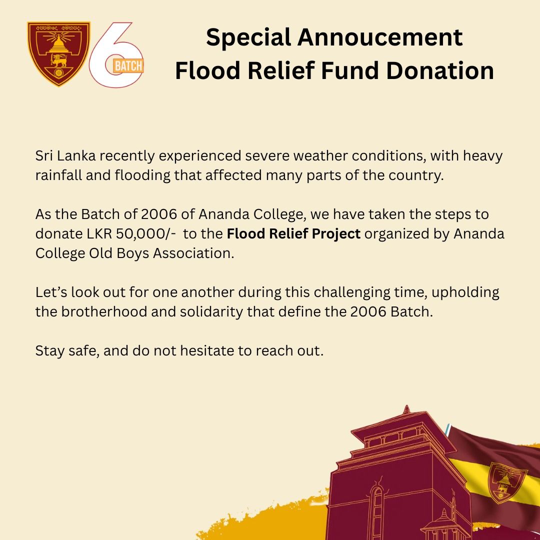Flood Relief Project - Donation 2025